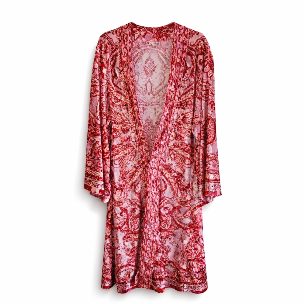 Free People Intimately "Enchanted" Romantic Crushed Velvet Robe Duster XS FP